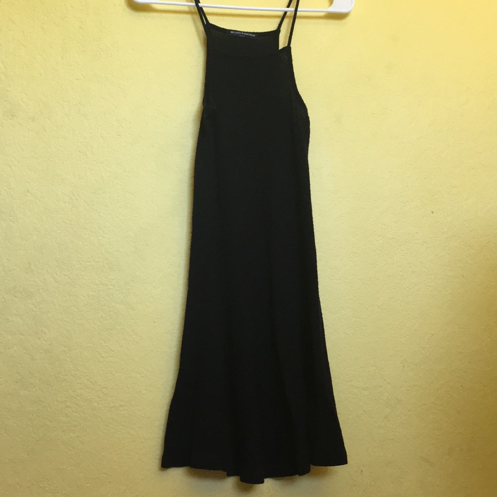 Fit to Flare Halter Ribbed Dress